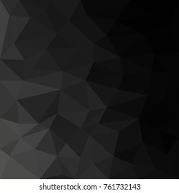 Black polygonal space for your design for sale on Black Friday or space for headline or product. Low Poly. Mesh of triangles. Black texture.