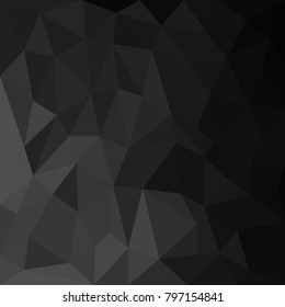 Black polygonal space for your design for sale on Black Friday or space for headline or product. Low Poly. Mesh of triangles. Black texture.
