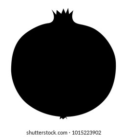 Black pomegranate logo on a white background - Eps10 vector graphics and illustration