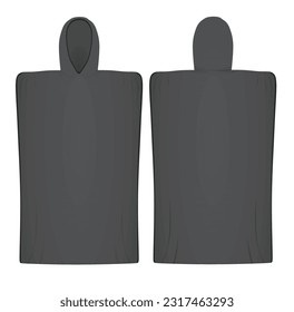 Black  poncho towel. vector illustration