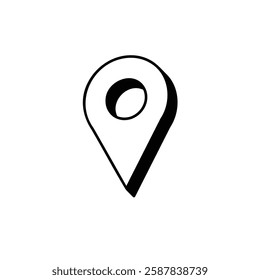 black popup navigation icon vector