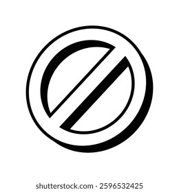 black popup prohibited cross symbol icon