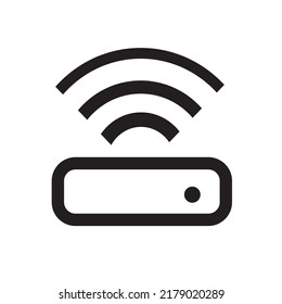 black portable WiFi transmitter symbol on a white background.