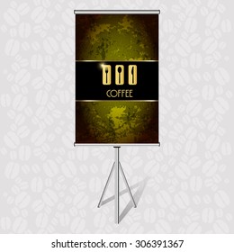 black Poster Corporate identity Corporate identity Menu Restaurant Background coffee beans