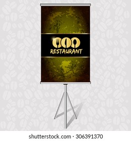 black Poster Corporate identity Corporate identity Menu Restaurant Background coffee beans