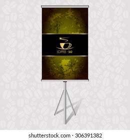 black Poster Corporate identity Corporate identity Menu Restaurant Background coffee beans