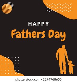 A black poster that says happy father's day.