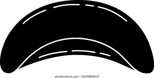 black potato silhouette or flat tortilla illustration of snack logo food for chip with crisp icon and eat shape crunchy as corn to chips