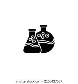 Diseño de icono de poción negra aislado en fondo blanco