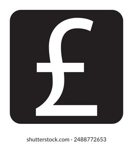 Black Pound flat icon design