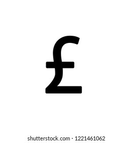Black pound icon. Vector Illustration