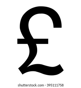 Black Pound Sterling Symbol