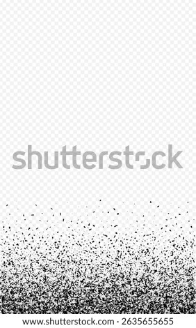 Black Powder Vector Transparent Background. Sullen Stipple Flour Design. Fly Grain Flyer. Dark Gravel Spray Layout. Brush Dirt. Trendy Noise Card.