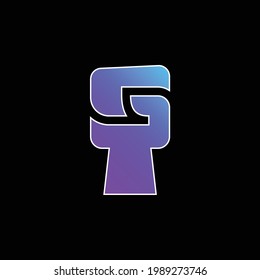Black Power blue gradient vector icon