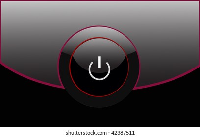  black power Button Vector