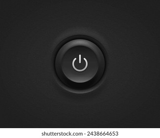 Black power button. Vector illustration for your design.