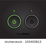 Black power buttons with led light