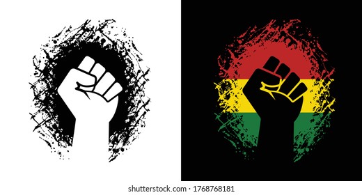 Black Power Symbol Printable Vector Illustration