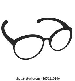 Un Vector Negro Precioso De Anteojos 