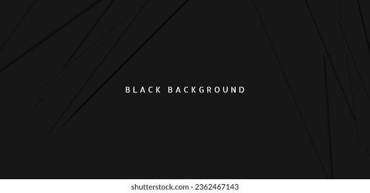 Black premium abstract background with dark geometric shapes. Very suitable for poster, banner, cover, advertisement, wallpaper and futuristic design concept