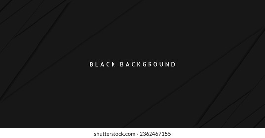 Black premium abstract background with dark geometric shapes. Very suitable for poster, banner, cover, advertisement, wallpaper and futuristic design concept