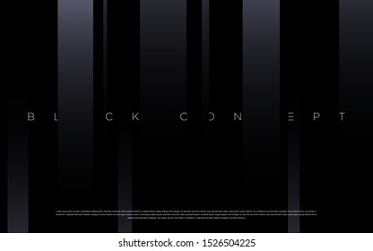 Black premium abstract background with luxury gradient geometric elements. Rich background for exclusive design. - Vector