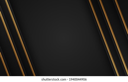 Fondo abstracto premium negro con gradiente de lujo