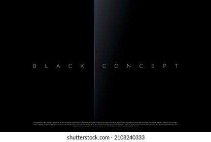Black premium abstract background and luxury dark lines   darkness geometric shapes  Modern exclusive background for poster  banner  wallpaper   futuristic design concepts  Vector EPS

