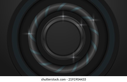 Fondo abstracto premium negro con líneas oscuras de lujo