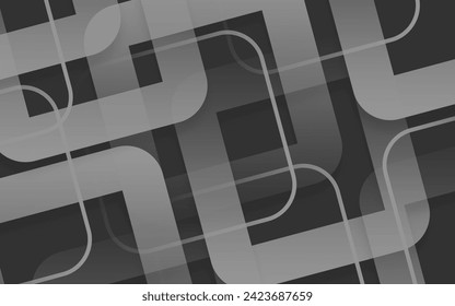 Fondo abstracto premium negro con elementos geométricos gradientes de lujo. Fondo rico para el diseño exclusivo.