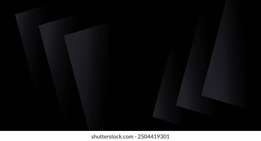 Black premium abstract background with luxury dark lines and darkness geometric shapes. Modern exclusive background