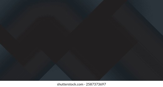 Black premium abstract background with luxury dark lines and darkness geometric shapes. Modern exclusive background for poster, banner, wallpaper and futuristic design concepts. Vector EPS 