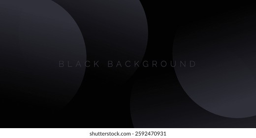 Black premium abstract background with luxury dark lines and darkness geometric shapes. Modern exclusive background for poster, banner, wallpaper and futuristic design concepts