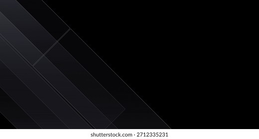 Fondo abstracto premium negro con líneas oscuras de lujo y Formas geométricas de oscuridad. Estética Moderno fondo exclusivo para poster, Anuncio, Fondo de pantalla y conceptos de diseño futurista. Vector EPS 10