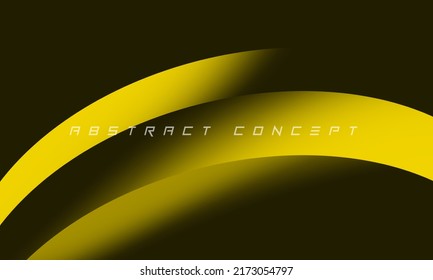 Black premium background with luxurious yellow pattern and gold outline. Rich background for premium poster design.