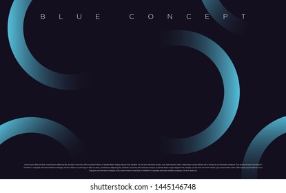 Black premium background with luxury blue pattern and lines. Rich background for poster premium design.