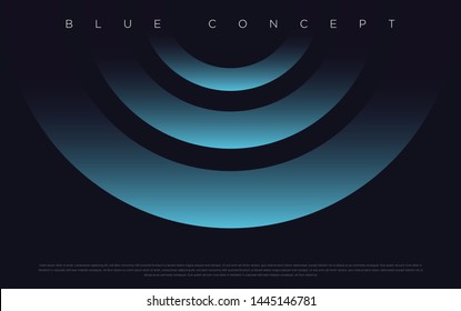 Black premium background with luxury blue pattern and lines. Rich background for poster premium design.