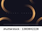 Black premium background with luxury dark golden geometric elements. Rich background for poster, banner, flyer etc. Vector EPS