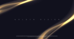 Black Premium Background With Luxury Dark Golden Geometric Elements. Rich Background For Poster, Banner, Flyer Etc. Vector EPS