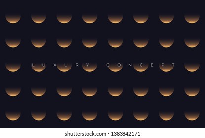 Black premium background with luxury dark gold bullion pattern and golden lines. Rich background for poster premium design. - Vector