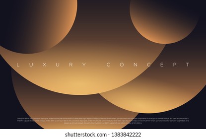 Black premium background with luxury dark gold bullion pattern and golden lines. Rich background for poster premium design. - Vector