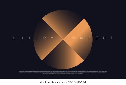 Black premium background with luxury dark golden geometric elements. Rich background for poster, banner, flyer, presentation, web design etc. Vector EPS