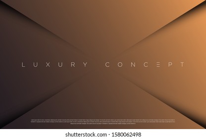 Black premium background with luxury dark golden geometric elements. Rich background for poster, banner, flyer, presentation, web design etc. Vector EPS