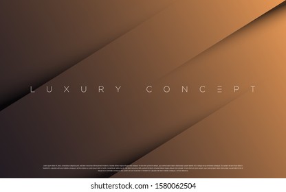 Black premium background with luxury dark golden geometric elements. Rich background for poster, banner, flyer, presentation, web design etc. Vector EPS