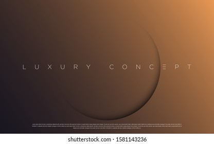 Black premium background with luxury dark golden geometric elements. Rich background for poster, banner, flyer, presentation, web design etc. Vector EPS