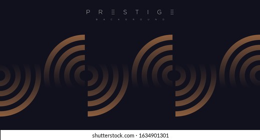 Black premium background with luxury dark golden geometric elements. Rich background for poster, banner, flyer etc. Vector EPS