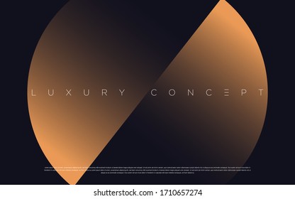 Black premium background with luxury dark golden geometric elements. Rich background for poster, banner, flyer, presentation, web design etc. Vector EPS