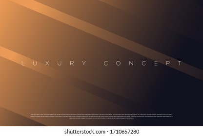 Black premium background with luxury dark golden geometric elements. Rich background for poster, banner, flyer, presentation, web design etc. Vector EPS