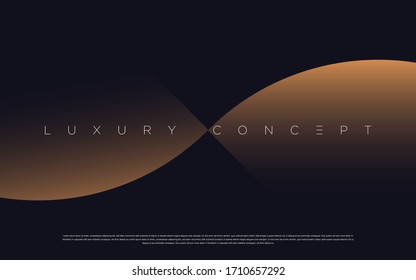 Fondo negro premium con lujosos elementos geométricos dorados oscuros. Fondo rico para póster, banner, volante, presentación, diseño web, etc. Vector EPS