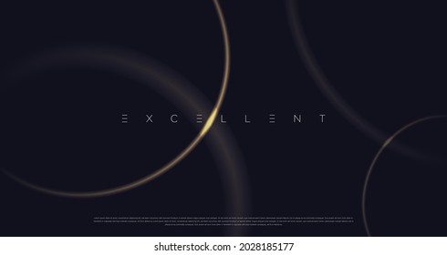 Black premium background and luxury dark golden circles   geometric elements  Simple background for poster  banner  website  flyer etc  Vector EPS 10